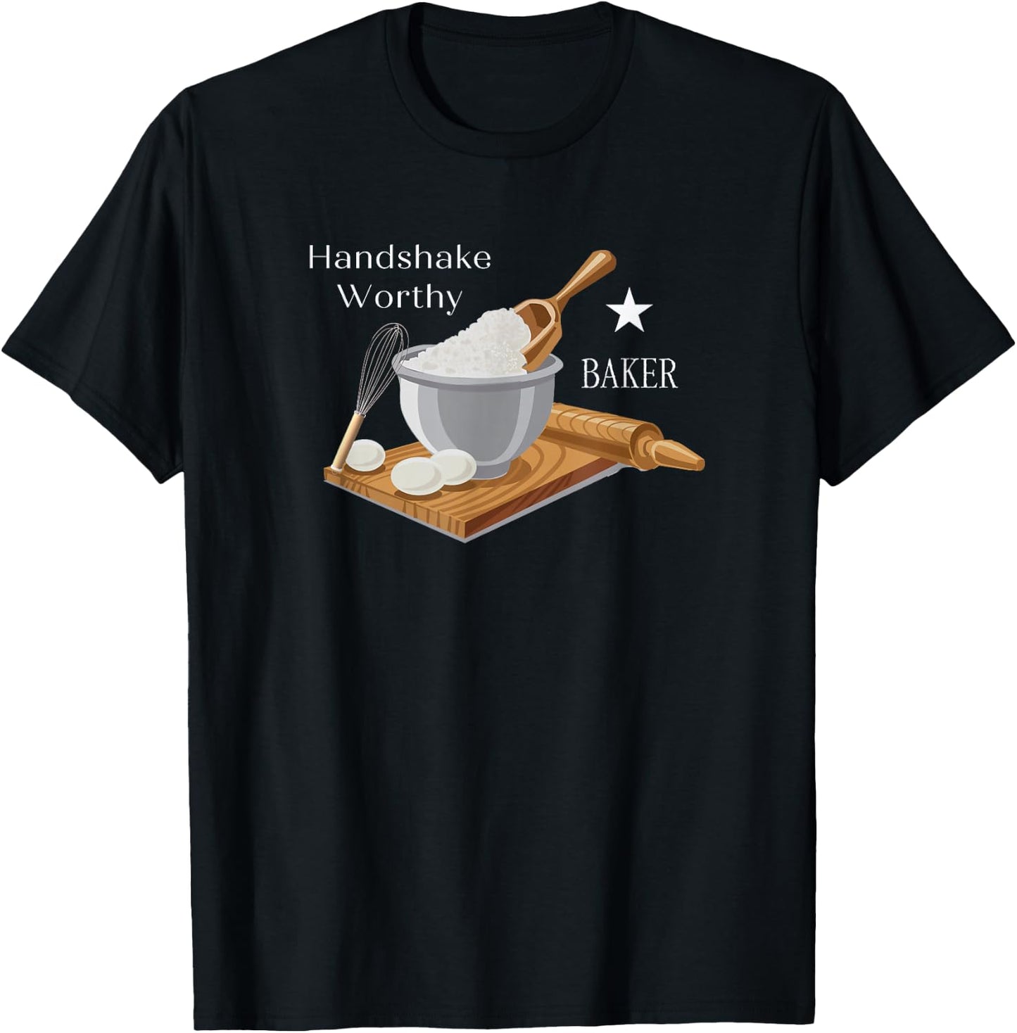 Women's & Men's Best Baker Shirt, Star Baker, Gift Baker T-Shirt - T-Shirt | Black
