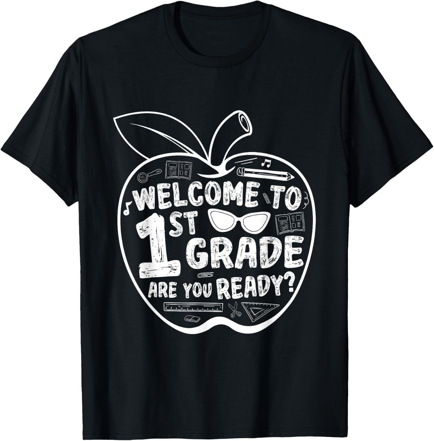 Welcome To 1st Grade Are You Ready? First Grade Teacher T-Shirt - T-Shirt | Black