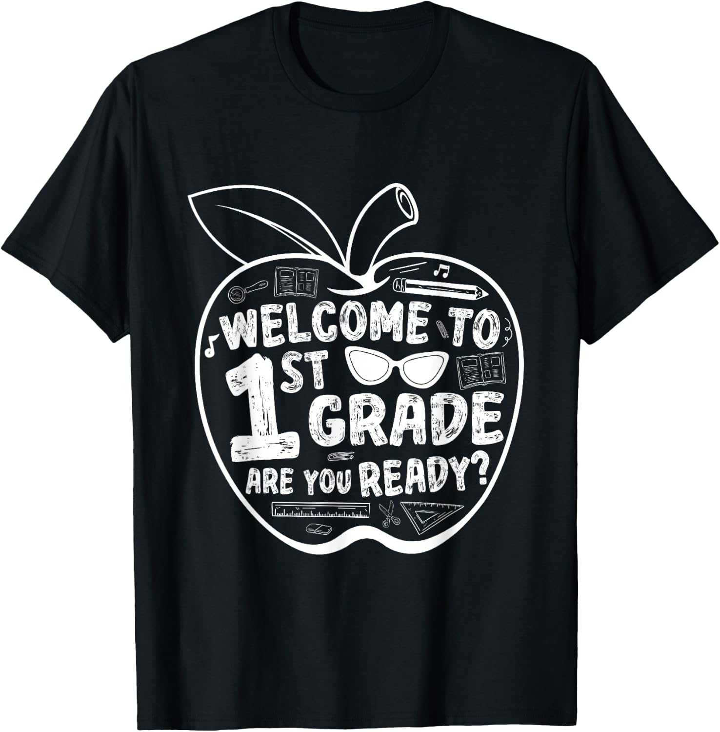 Welcome To 1st Grade Are You Ready? First Grade Teacher T-Shirt - T-Shirt | Black