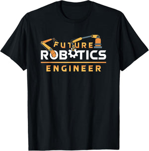 Future Robotics Engineer Art Kids Men Women Robot Students T-Shirt - T-Shirt | Black