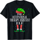 Occupational Therapy Assistant Elf Matching Pajama Christmas T-Shirt - T-Shirt | Black