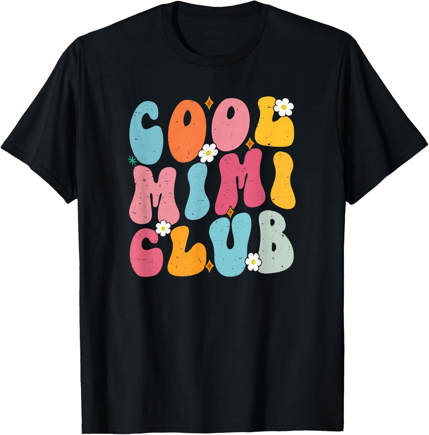 Cool Mimi Club Mother's Day Groovy Retro Best Mom Ever T-Shirt - T-Shirt | Black