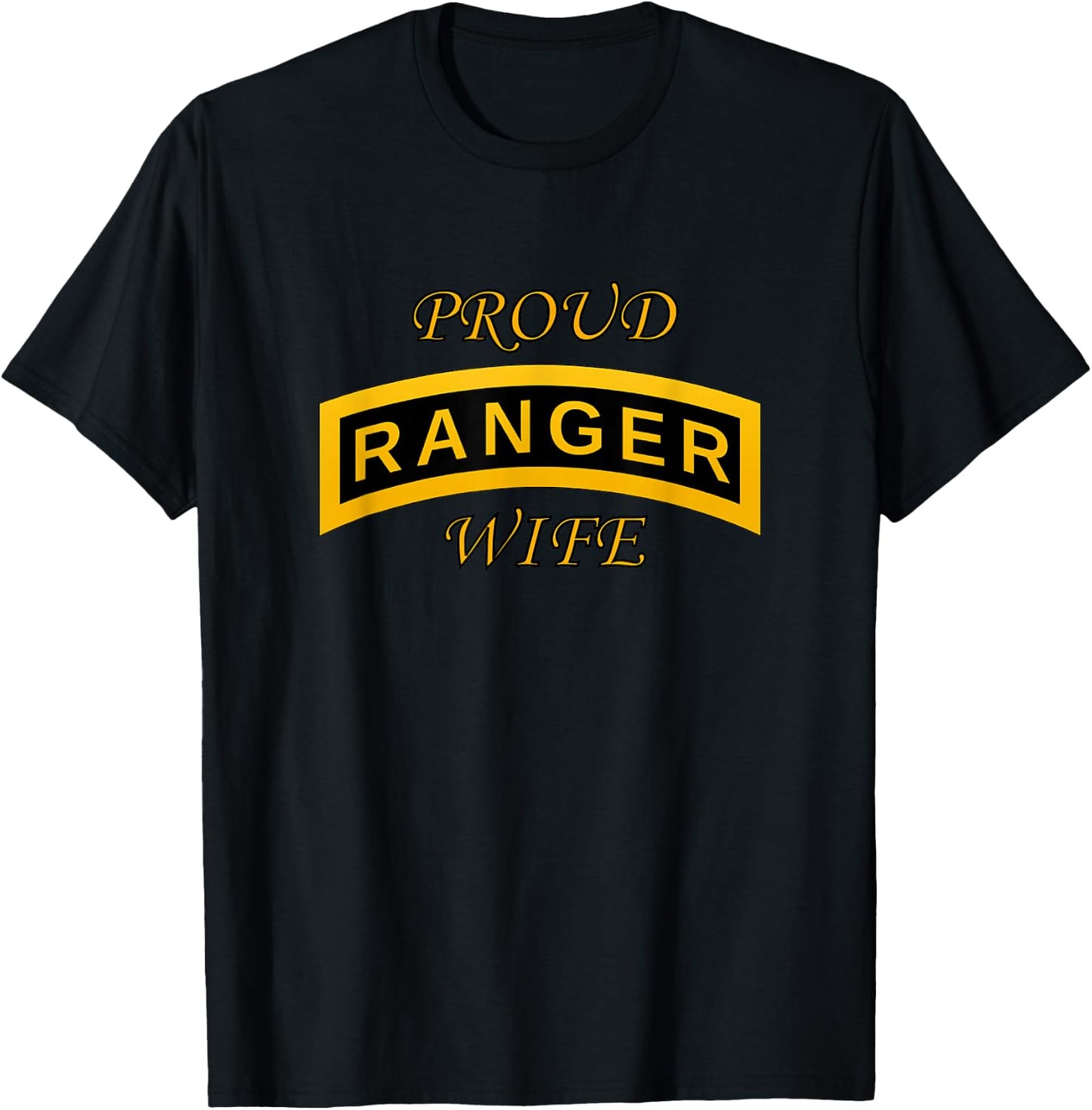 Army Ranger Wife Design T-Shirt - T-Shirt | Black