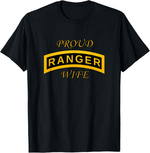 Army Ranger Wife Design T-Shirt - T-Shirt | Black
