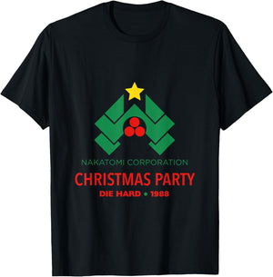 The Hard Nakatomi Corporation Christmas Party 1988 T-Shirt - T-Shirt | Black