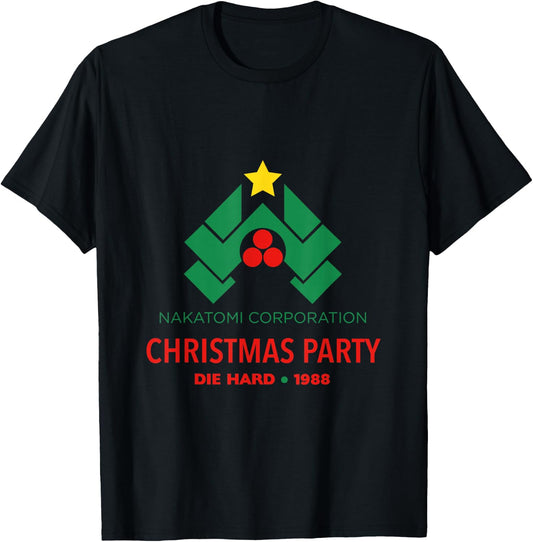 The Hard Nakatomi Corporation Christmas Party 1988 T-Shirt - T-Shirt | Black