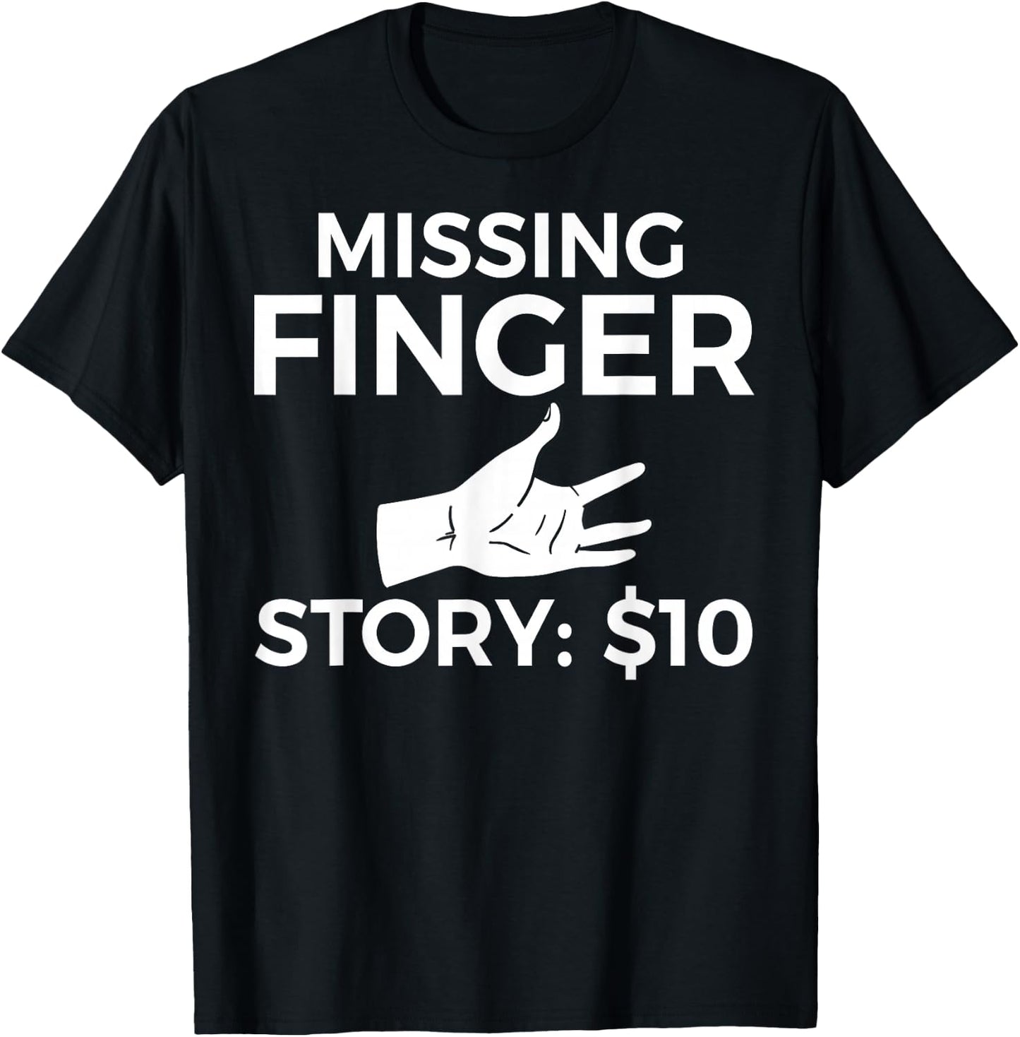 Missing Finger Prosthetic Amputation Recovery T-Shirt - T-Shirt | Black