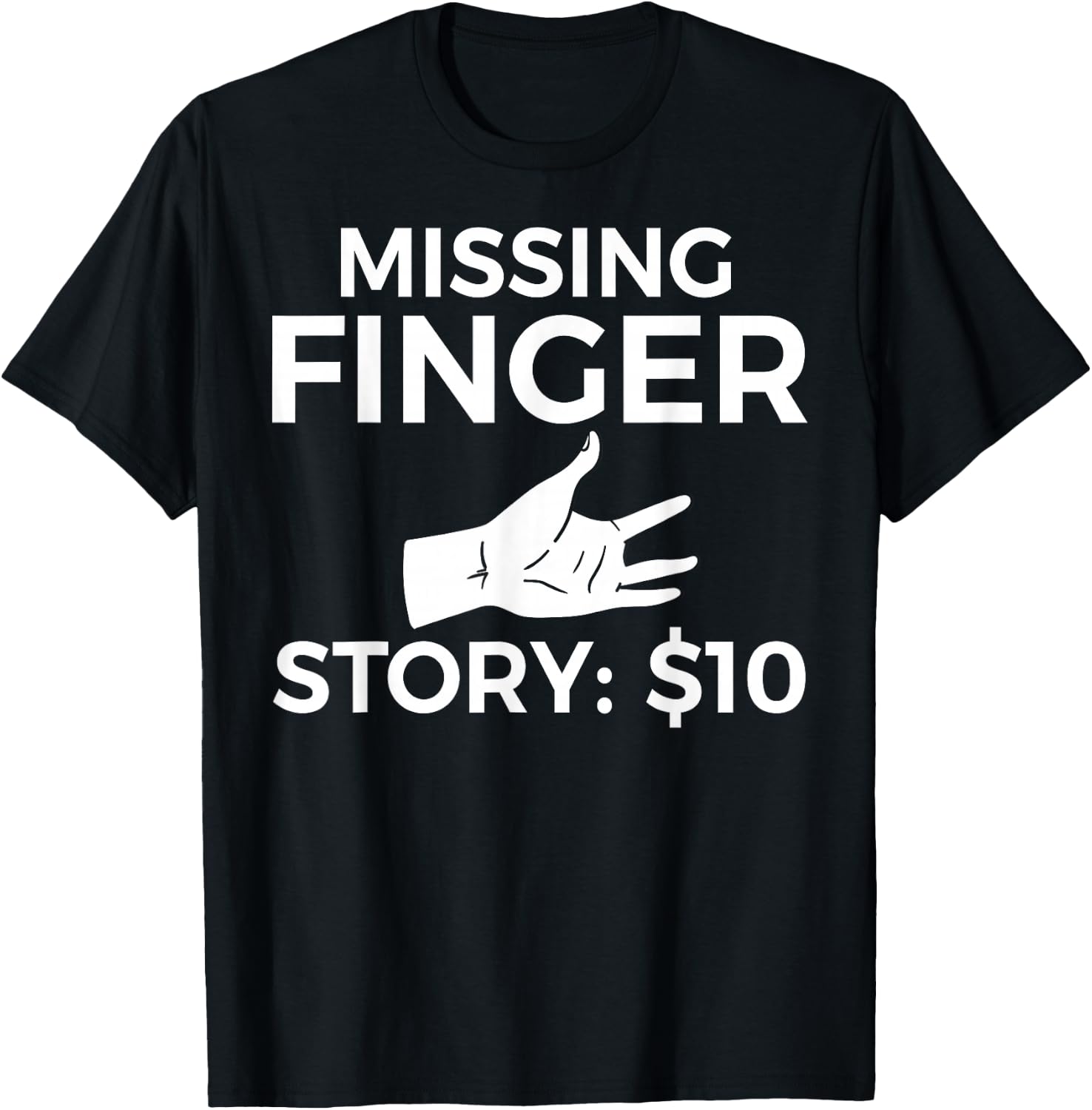 Missing Finger Prosthetic Amputation Recovery T-Shirt - T-Shirt | Black