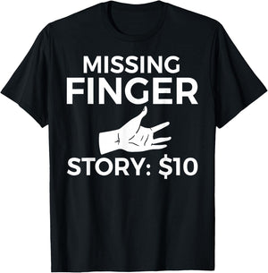Missing Finger Prosthetic Amputation Recovery T-Shirt - T-Shirt | Black