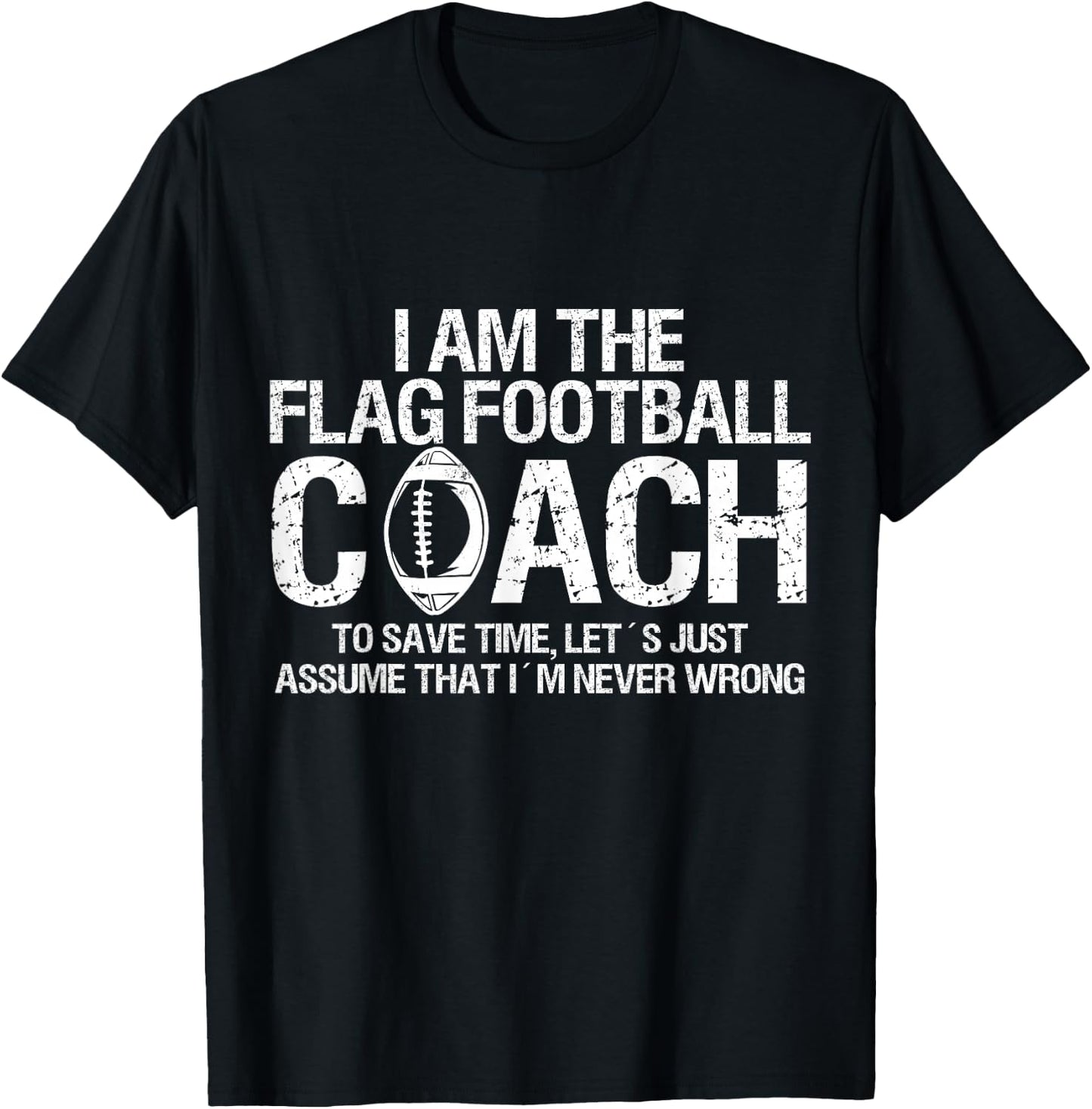 Flag Football Coach T-Shirt - T-Shirt | Black