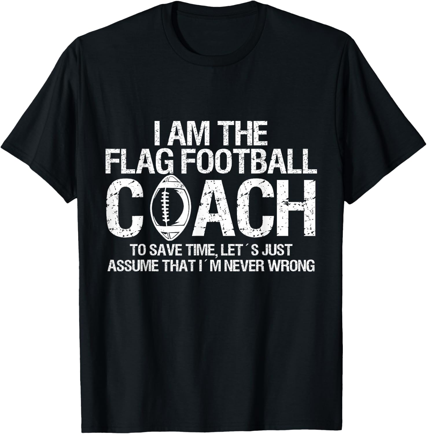 Flag Football Coach T-Shirt - T-Shirt | Black