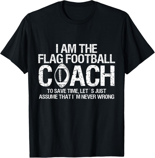 Flag Football Coach T-Shirt - T-Shirt | Black