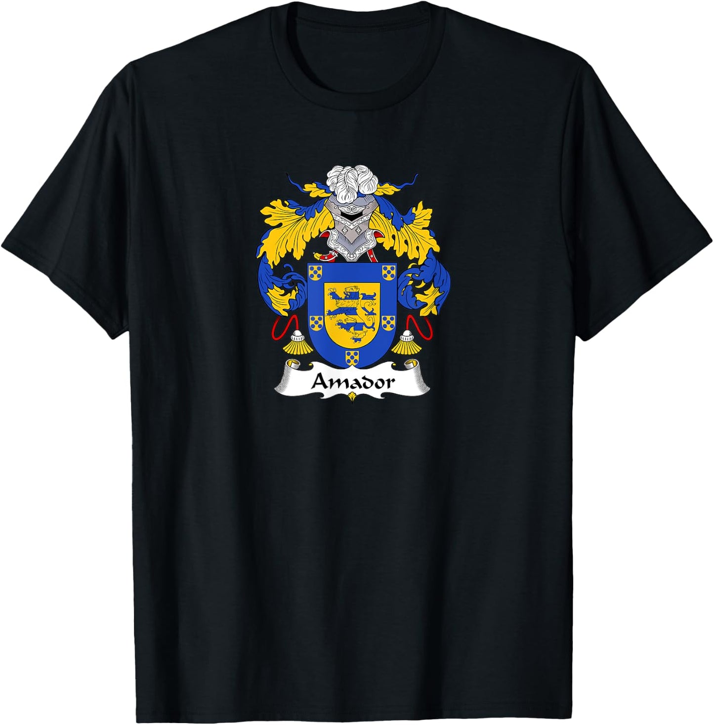 Amador Coat of Arms - Family Crest Shirt T-Shirt - T-Shirt | Black
