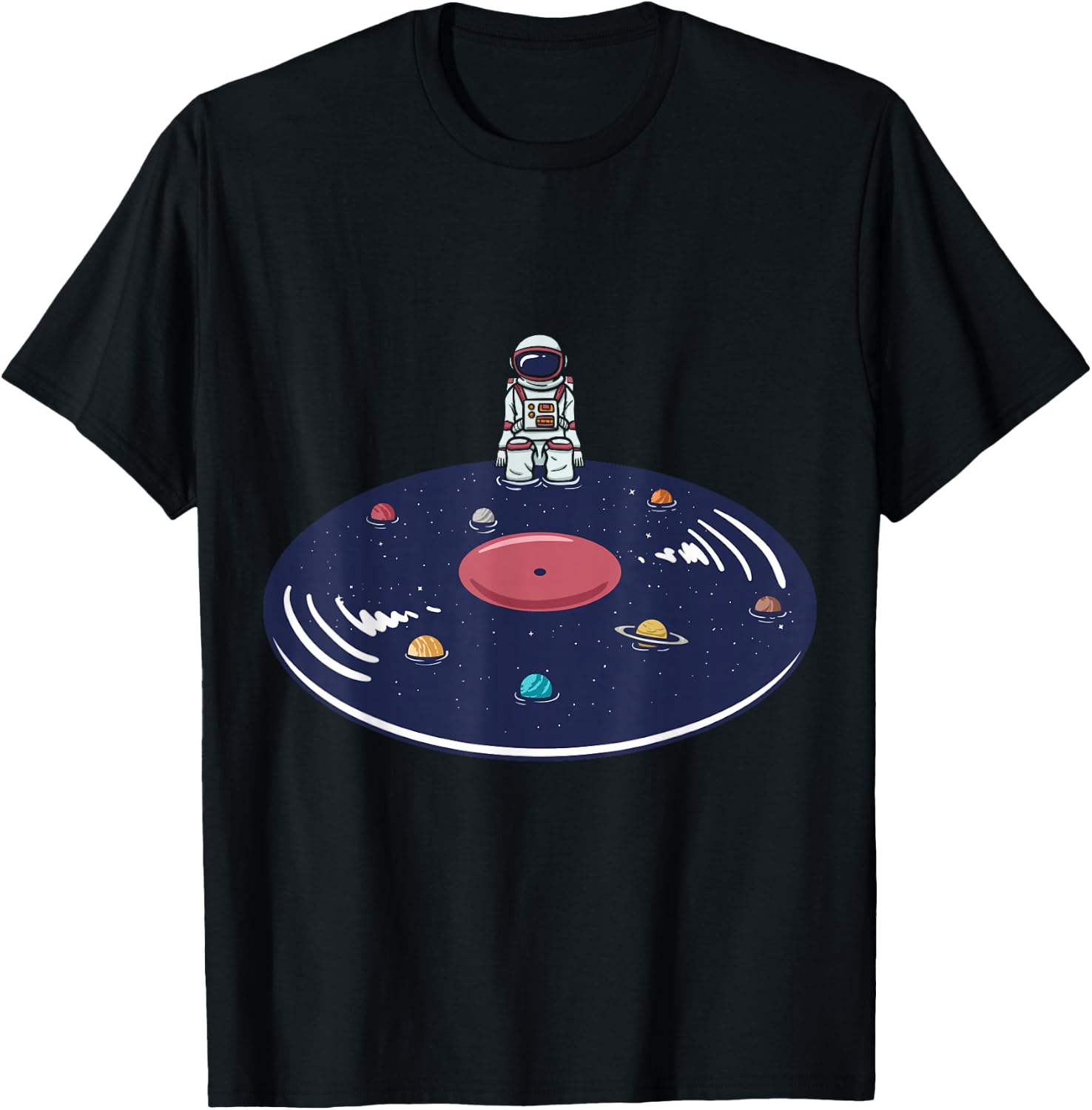 Music Lover Astronaut Space Science Composer Songwriter T-Shirt - T-Shirt | Black