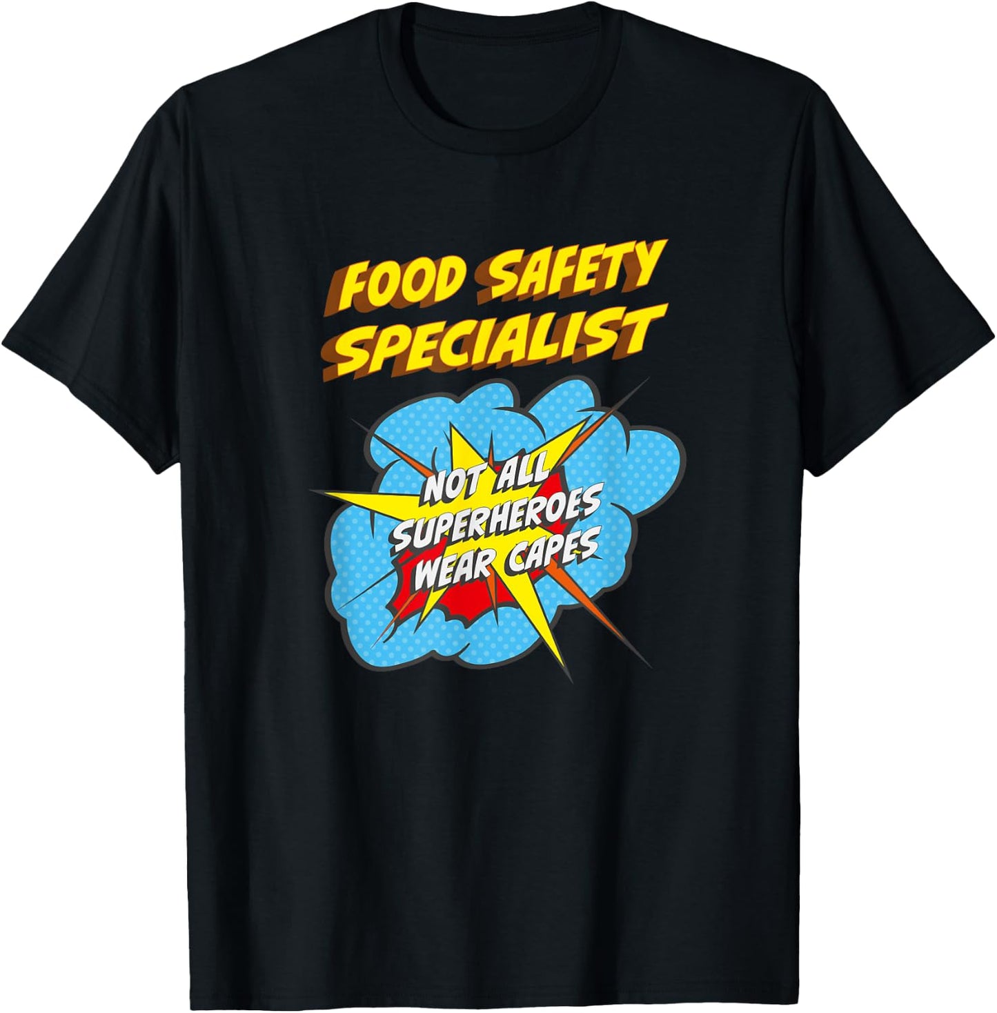 Food Safety Specialist Funny Superhero Job T-Shirt - T-Shirt | Black