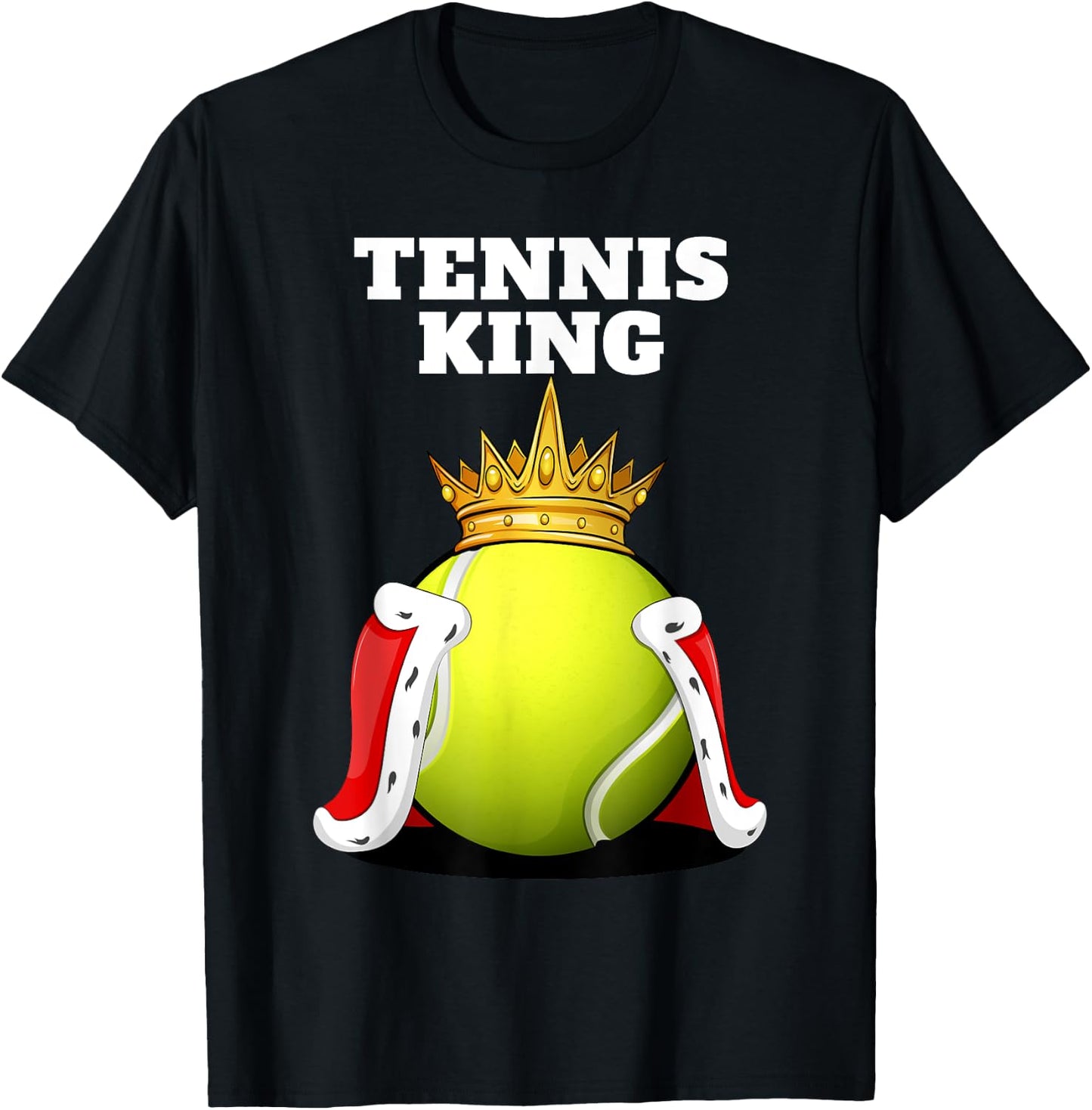 Tennis King | Boys Tennis Player Shirt | Tennis T-Shirt - T-Shirt | Black