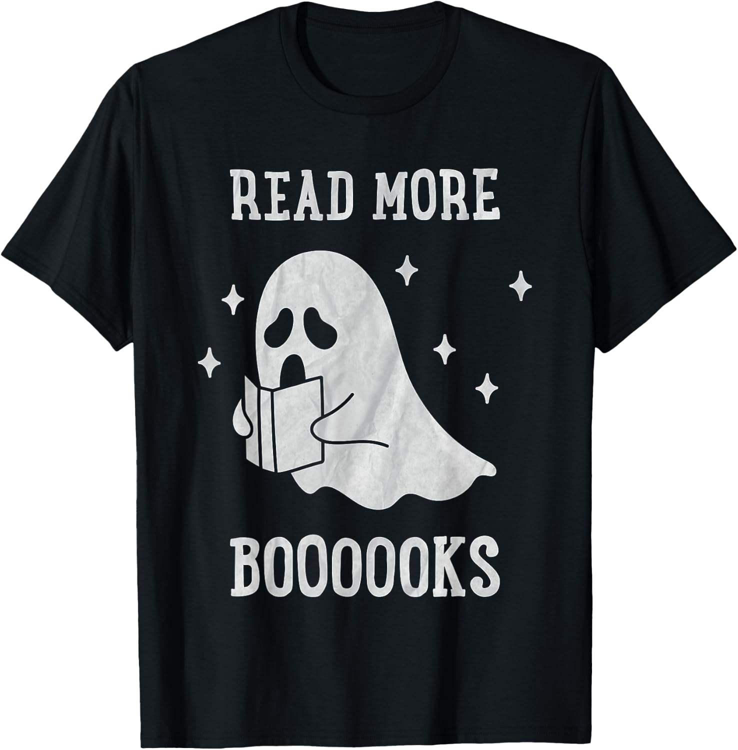 Read more boooooks Cute Ghost Read more boooooks Halloween T-Shirt - T-Shirt | Black
