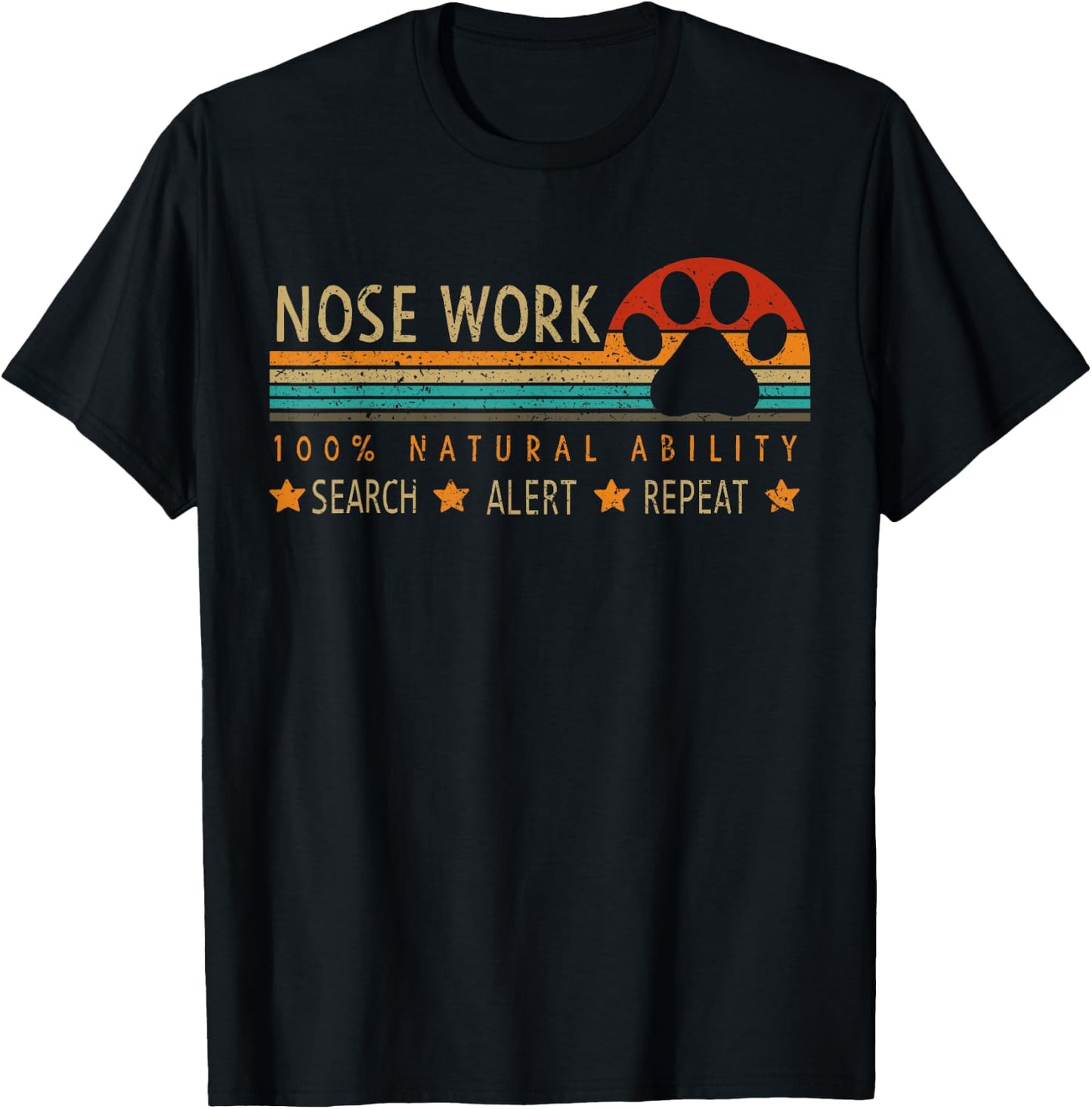 Nosework Dog sport Training Nose Work scent work for dogs Men Women Girls Kids T-Shirt - T-Shirt | Black