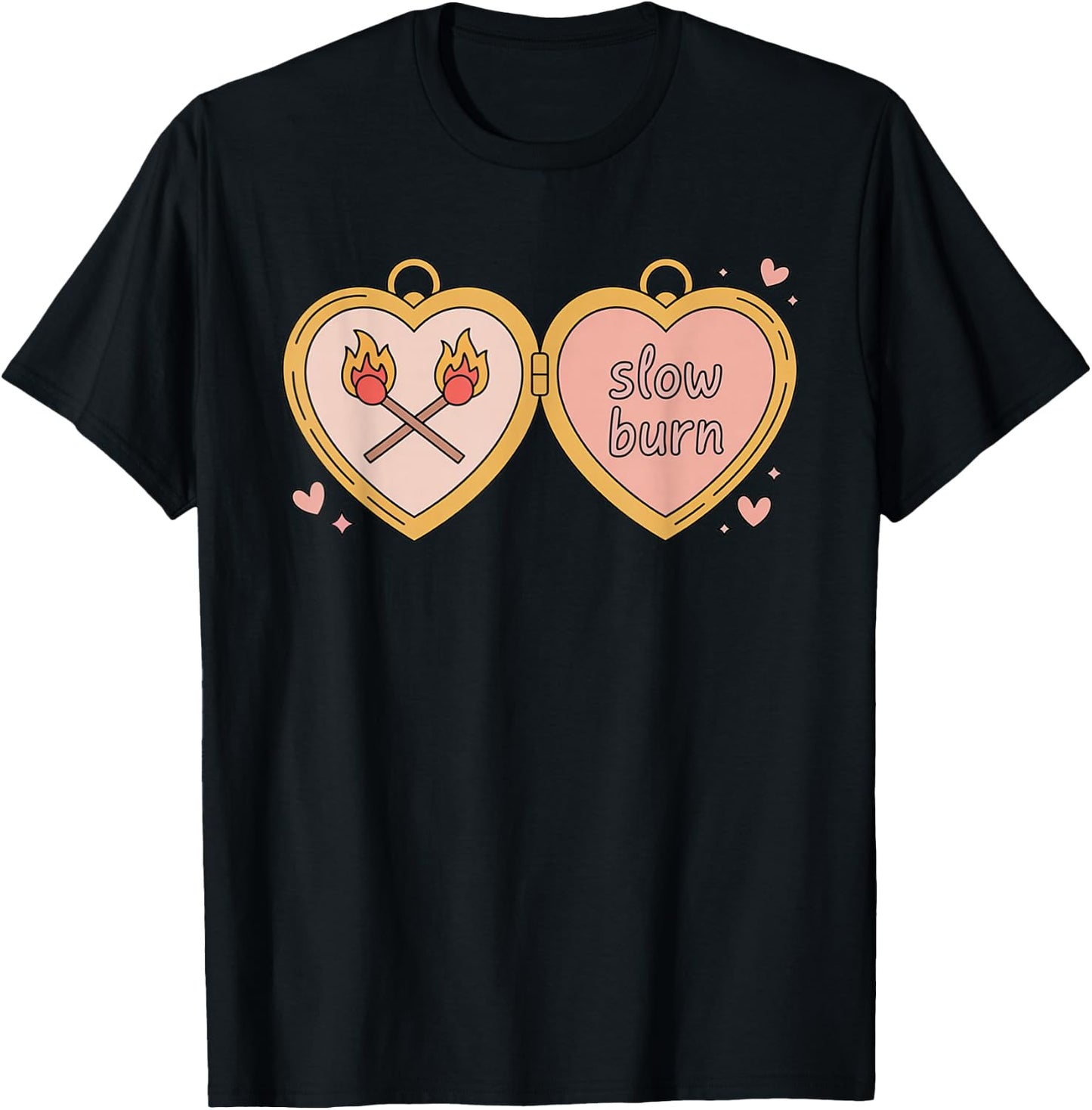 Slow Burn Romance Book Lover T-Shirt - T-Shirt | Black
