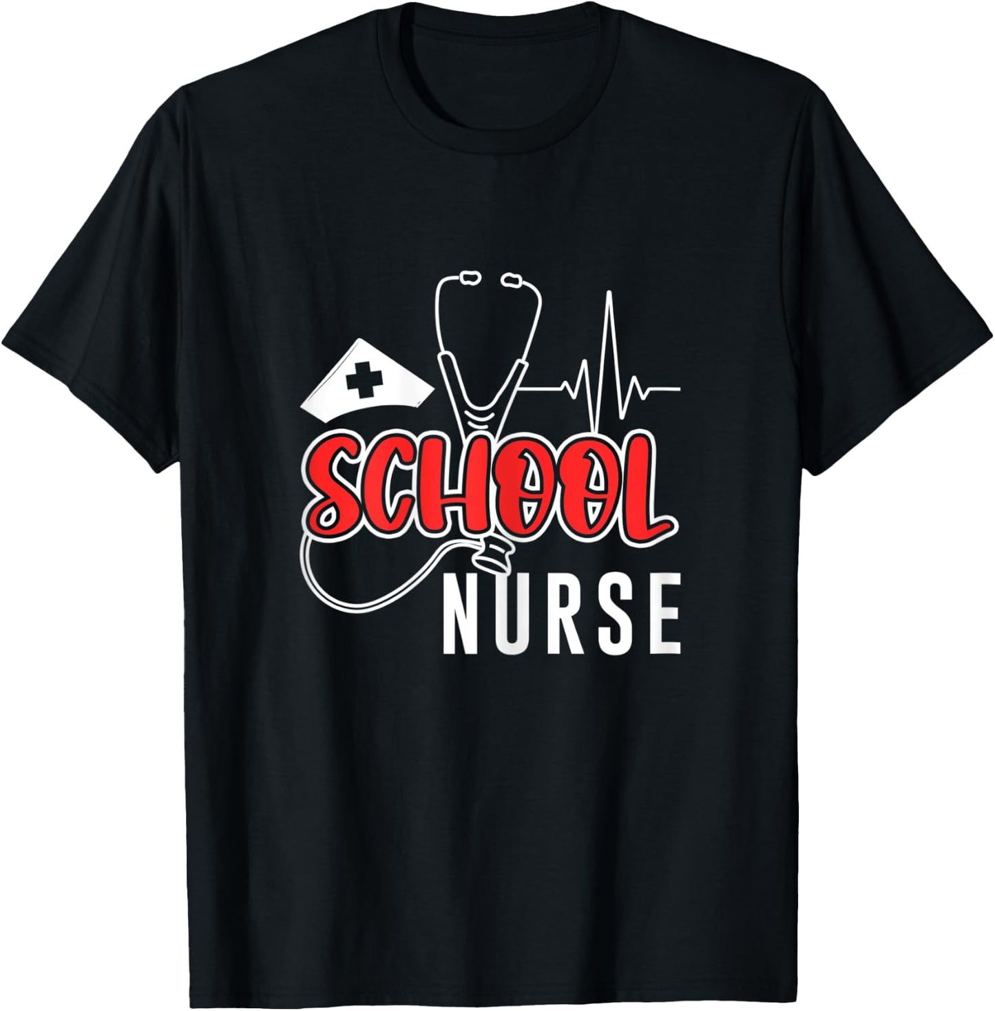 School Nurse Nursing Doctor Medical Medicine Hospital Health T-Shirt - T-Shirt | Black