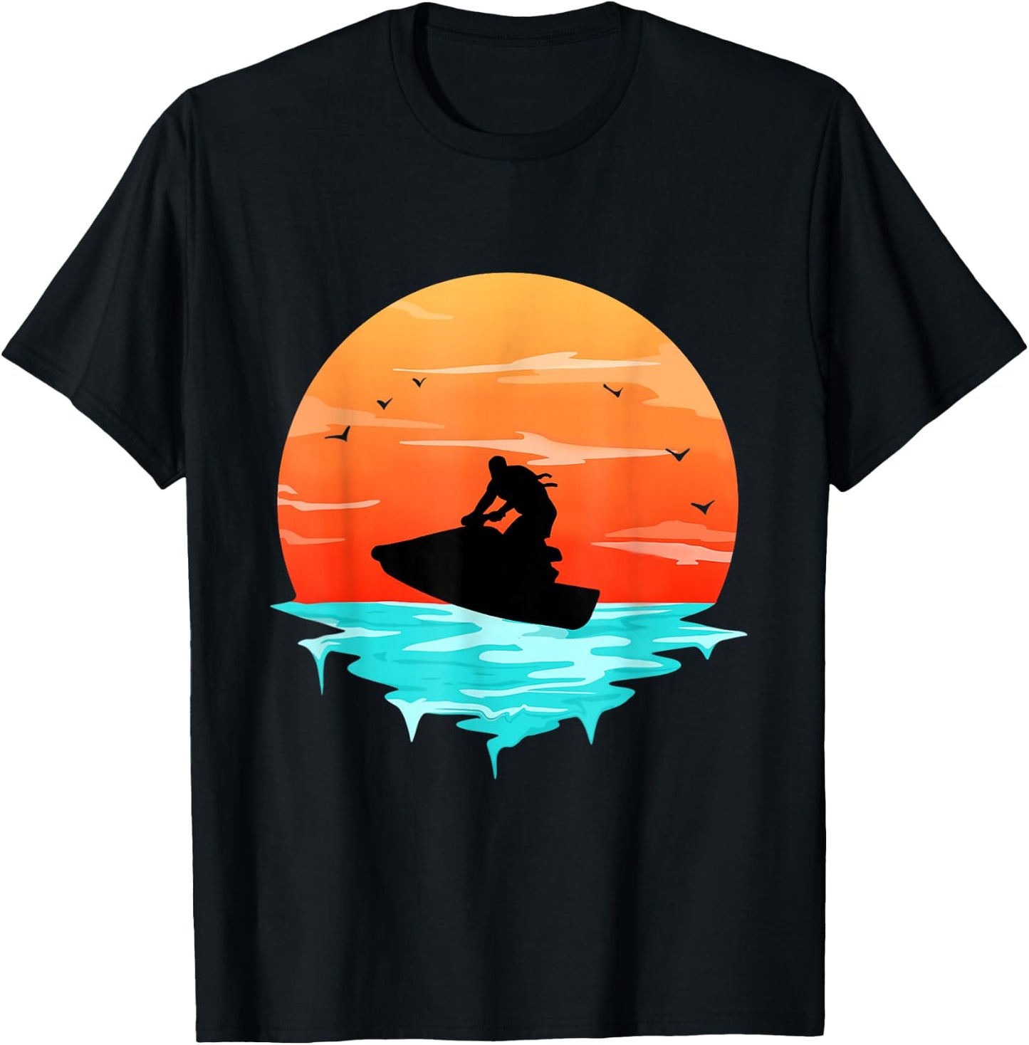 Jetski Seadoo Swimmer Watersports Jetskiing Racing Jet Ski T-Shirt - T-Shirt | Black
