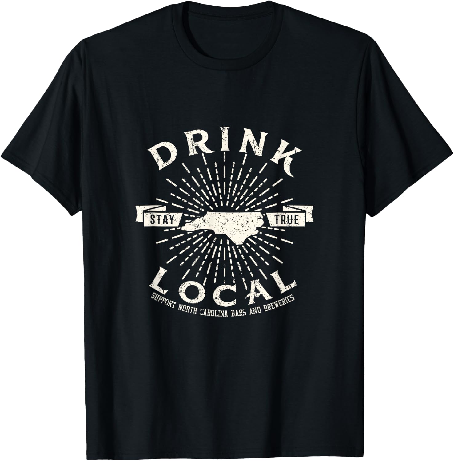 Drink Local Beer Brewery North Carolina Support shirt T-Shirt - T-Shirt | Black