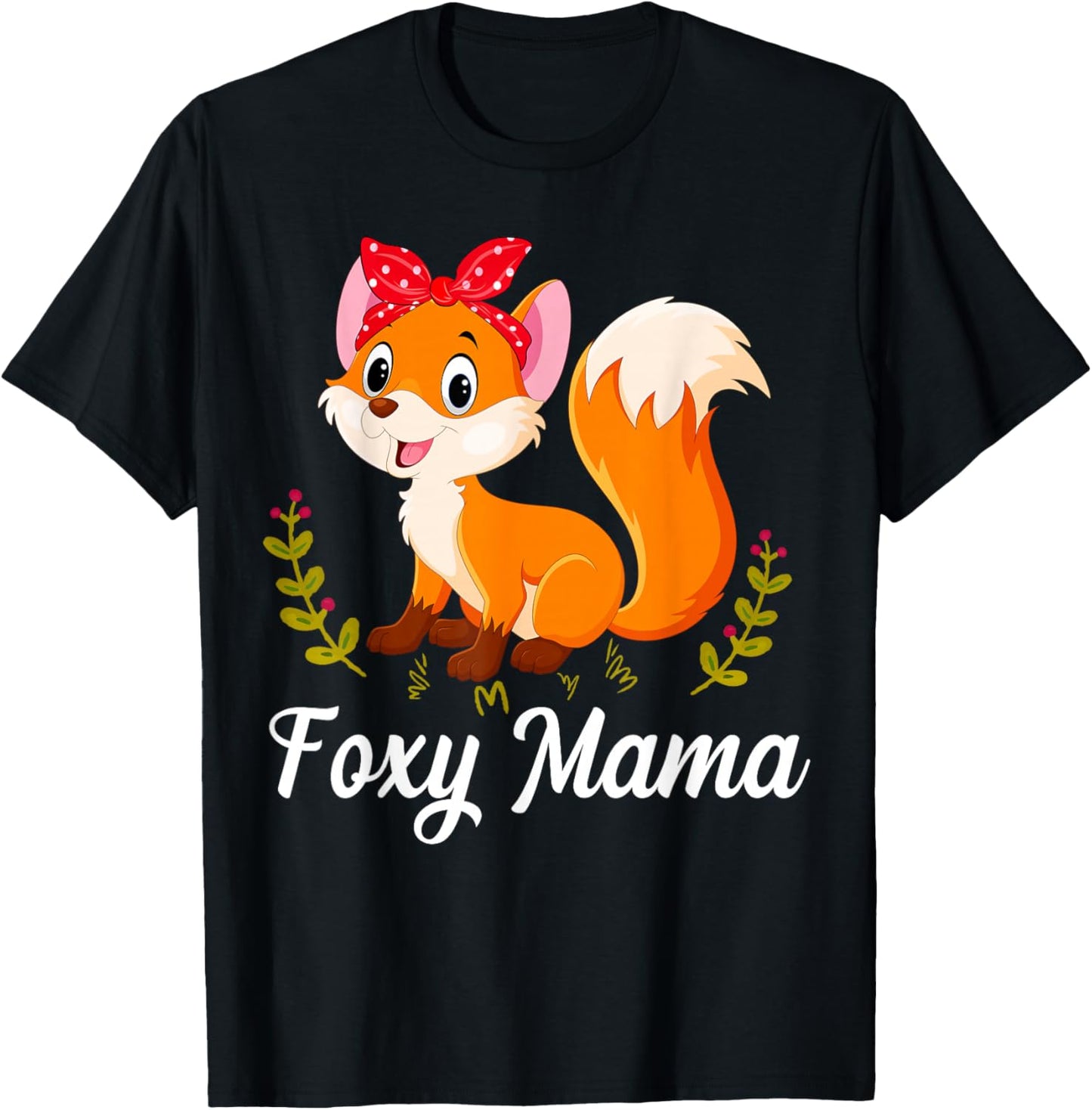 Fox Animal Lover Cute Foxy Mama Mother's Day T-Shirt - T-Shirt | Black