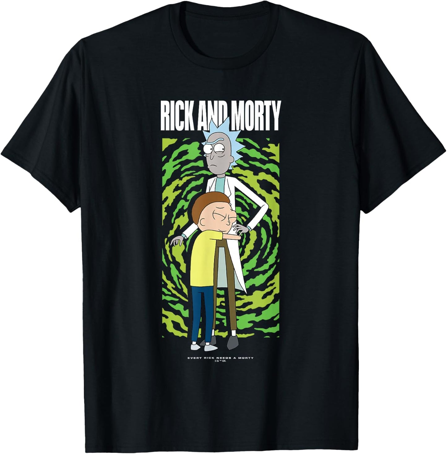 Rick And Morty Season 7 Every Rick Needs A Morty Weird Hug T-Shirt - T-Shirt | Black