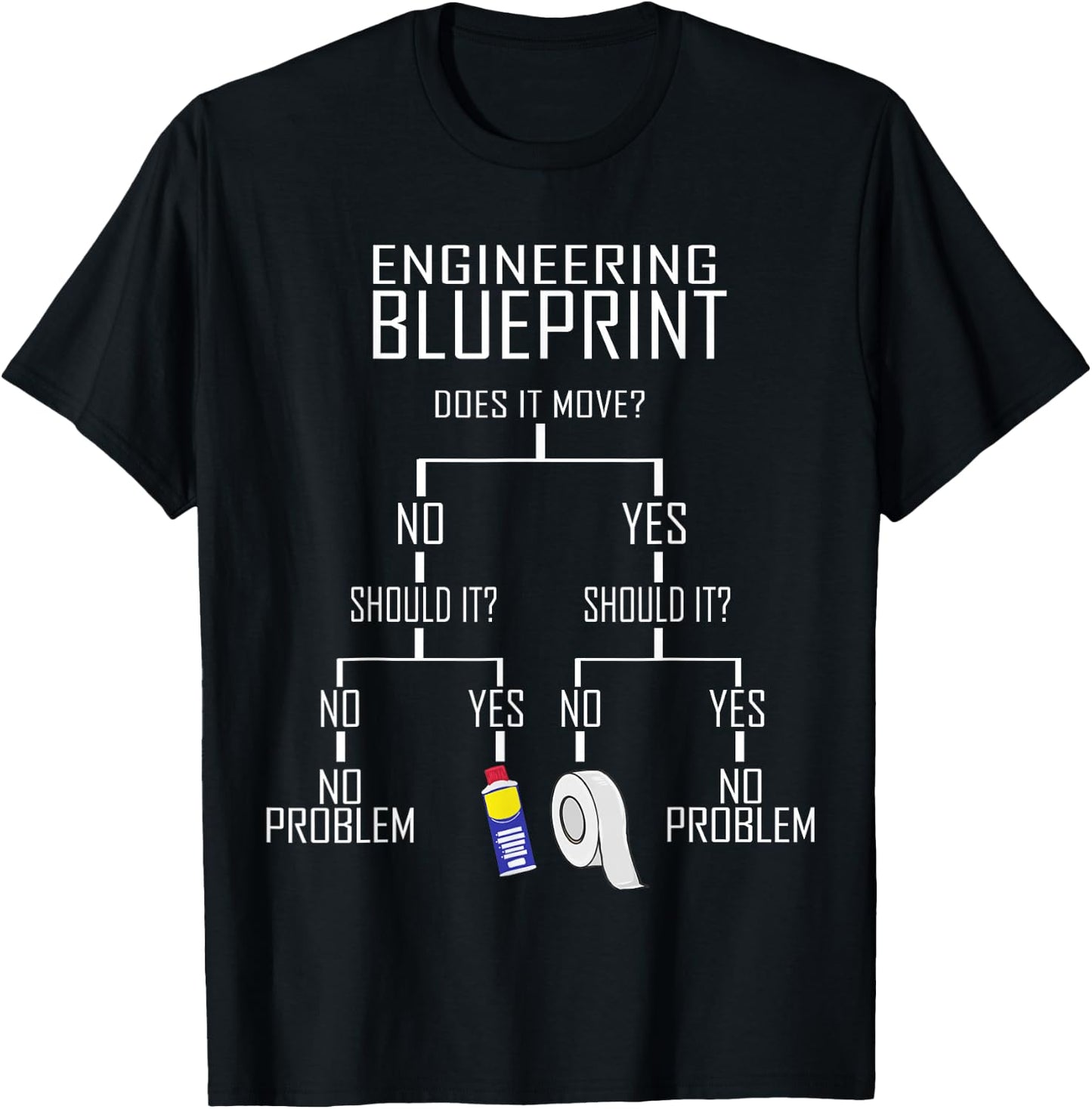 My Engineering Blueprint Gifts For Engineers Engineer Men T-Shirt - T-Shirt | Black