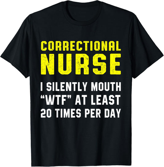 Correctional Nurse American Nursing RN T-Shirt - T-Shirt | Black