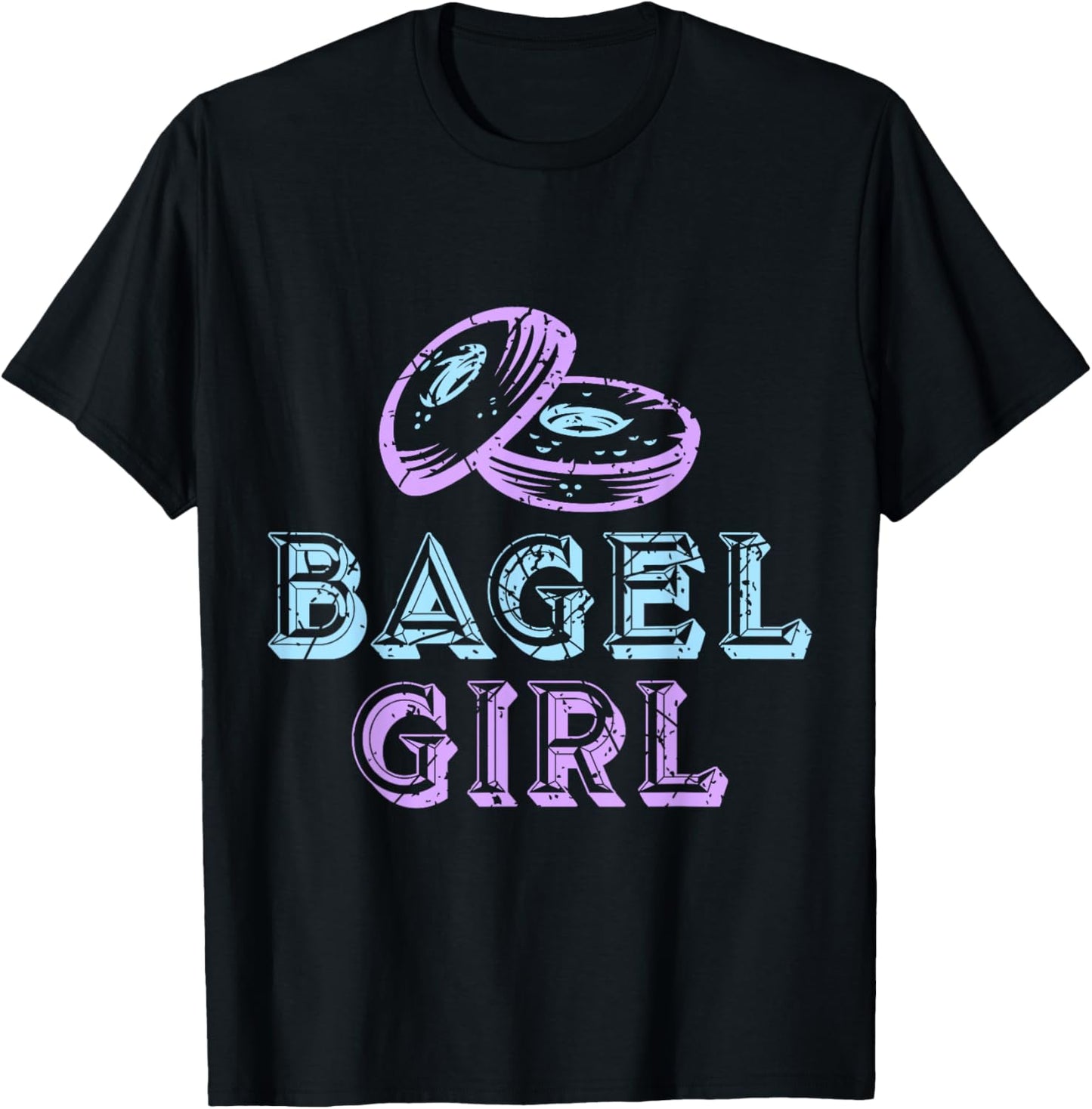 Bagel Girl Funny Bagel Lover Costume Gift T-Shirt - T-Shirt | Black