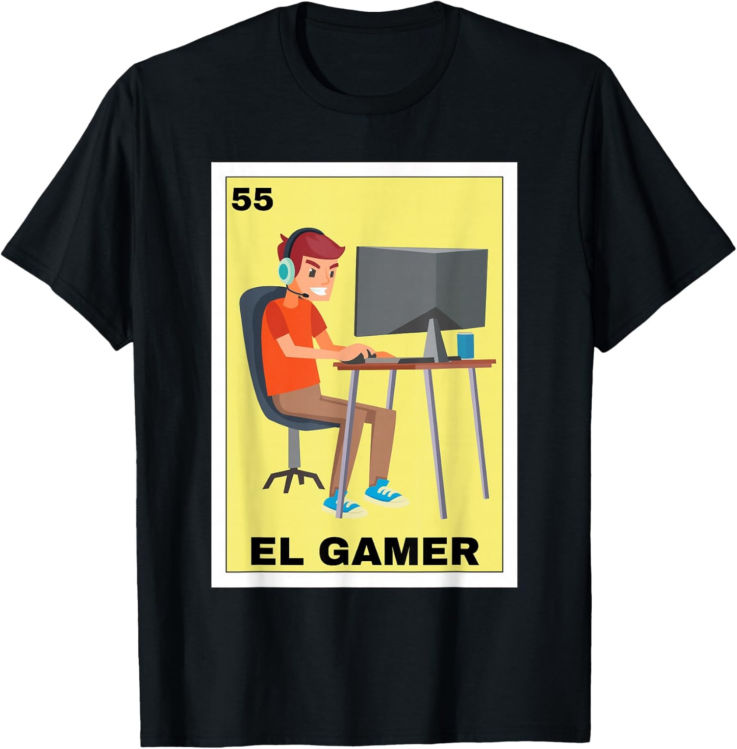 Funny Mexican Design for Gamers - El Gamer T-Shirt - T-Shirt | Black