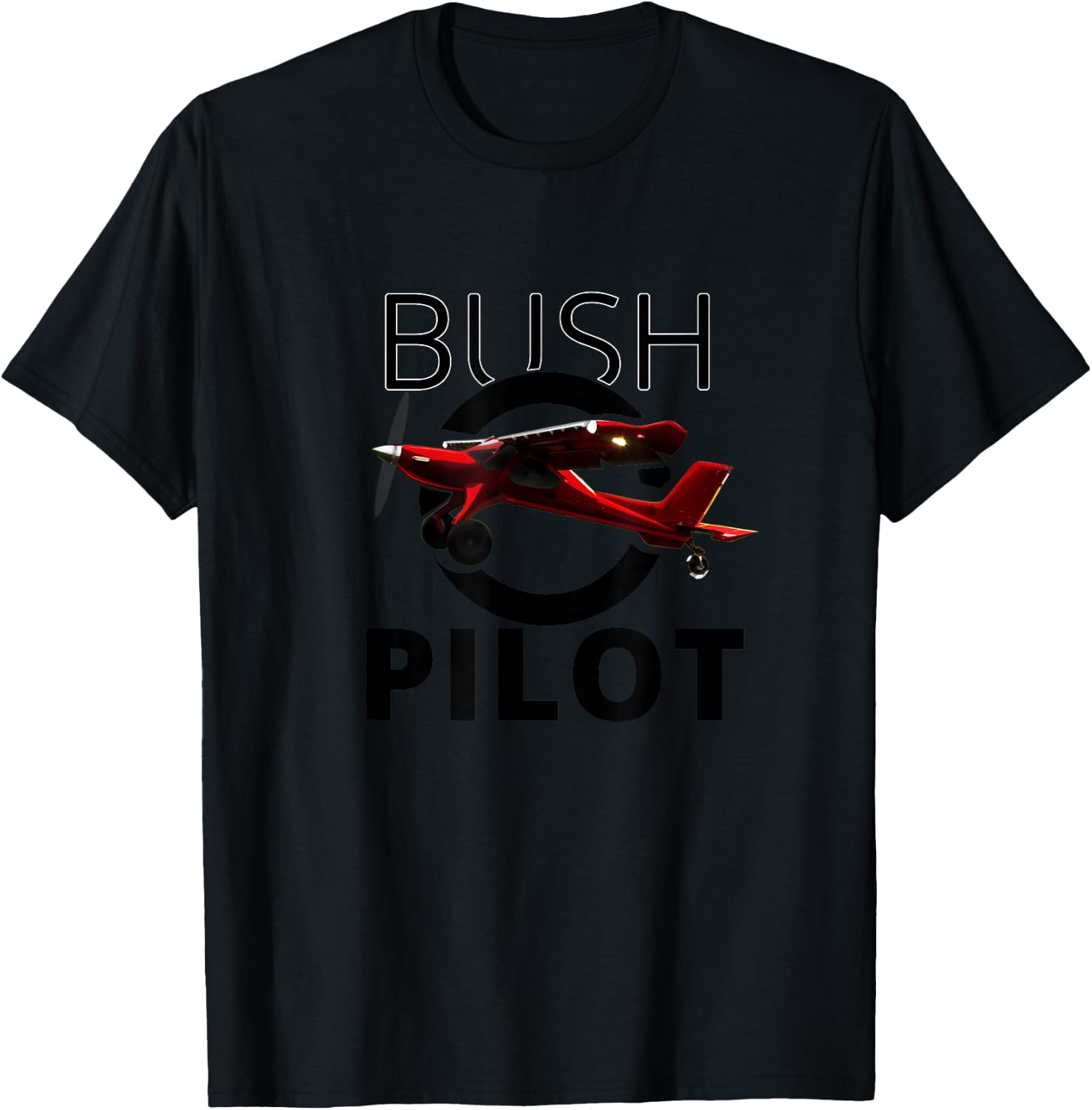 Bush Pilot Airplane STOL Aeroplane Bush Aeroplane T-Shirt - T-Shirt | Black