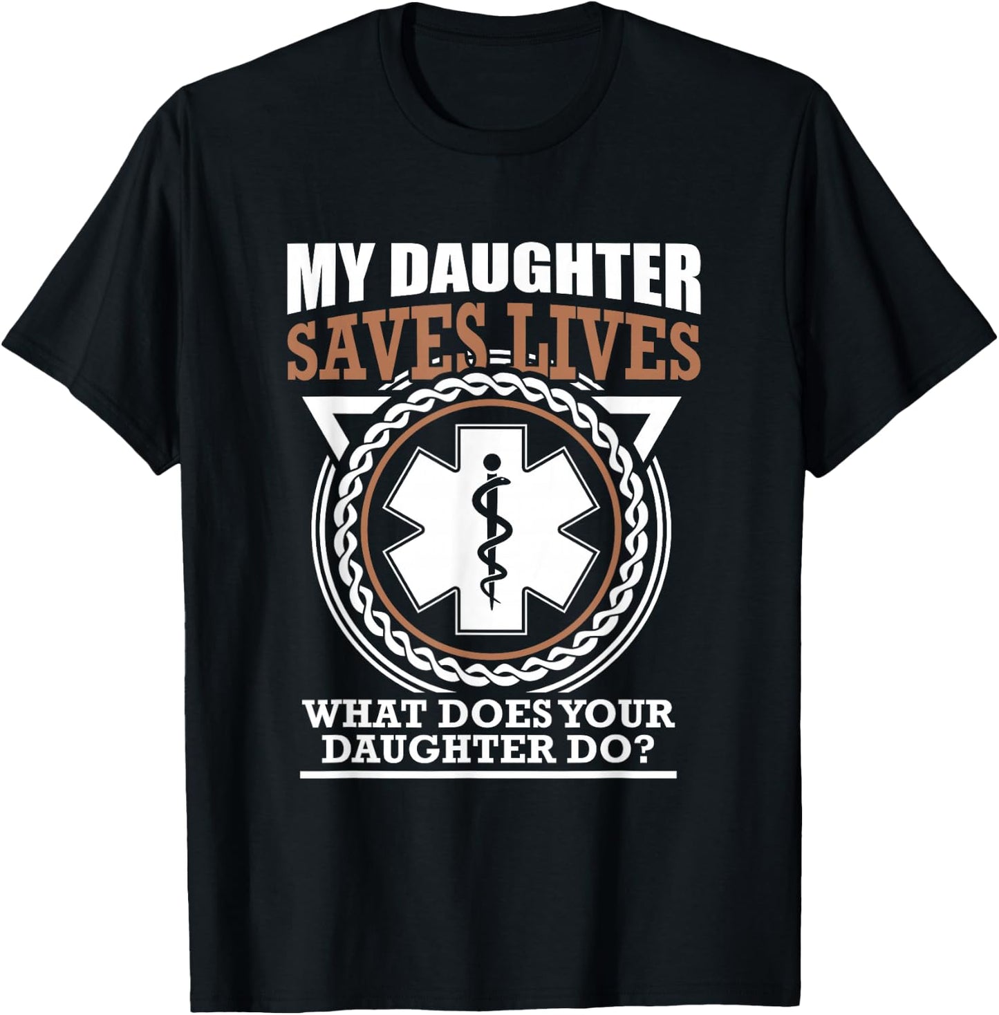 My Daughter Is An EMT Cute T-Shirt - T-Shirt | Black
