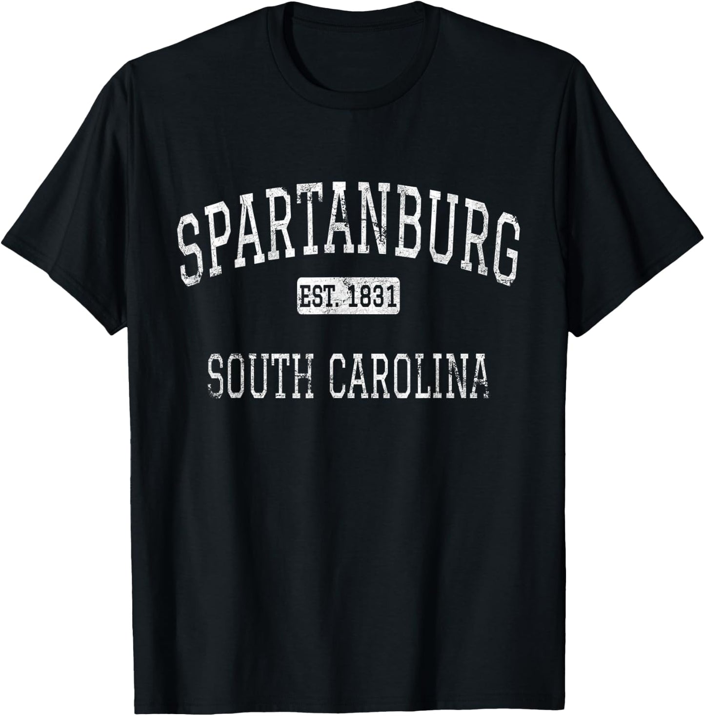 Spartanburg South Carolina SC Vintage T-Shirt - T-Shirt | Black