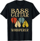 Vintage Bass Guitar Whisperer Funny Bassist Gift Men Women T-Shirt - T-Shirt | Black