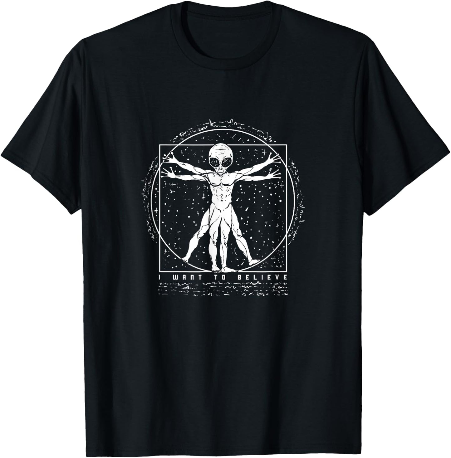 Funny Alien Artwork For An Ancient Astronaut Theorist T-Shirt - T-Shirt | Black