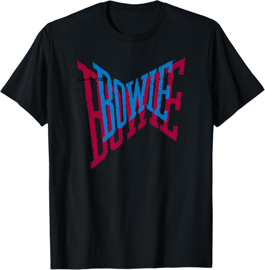 David Bowie - Bowie Bowie Logo Vintage T-Shirt - T-Shirt | Black