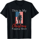 This Is My Christmas Pajama American Veteran Soldier USA T-Shirt - T-Shirt | Black