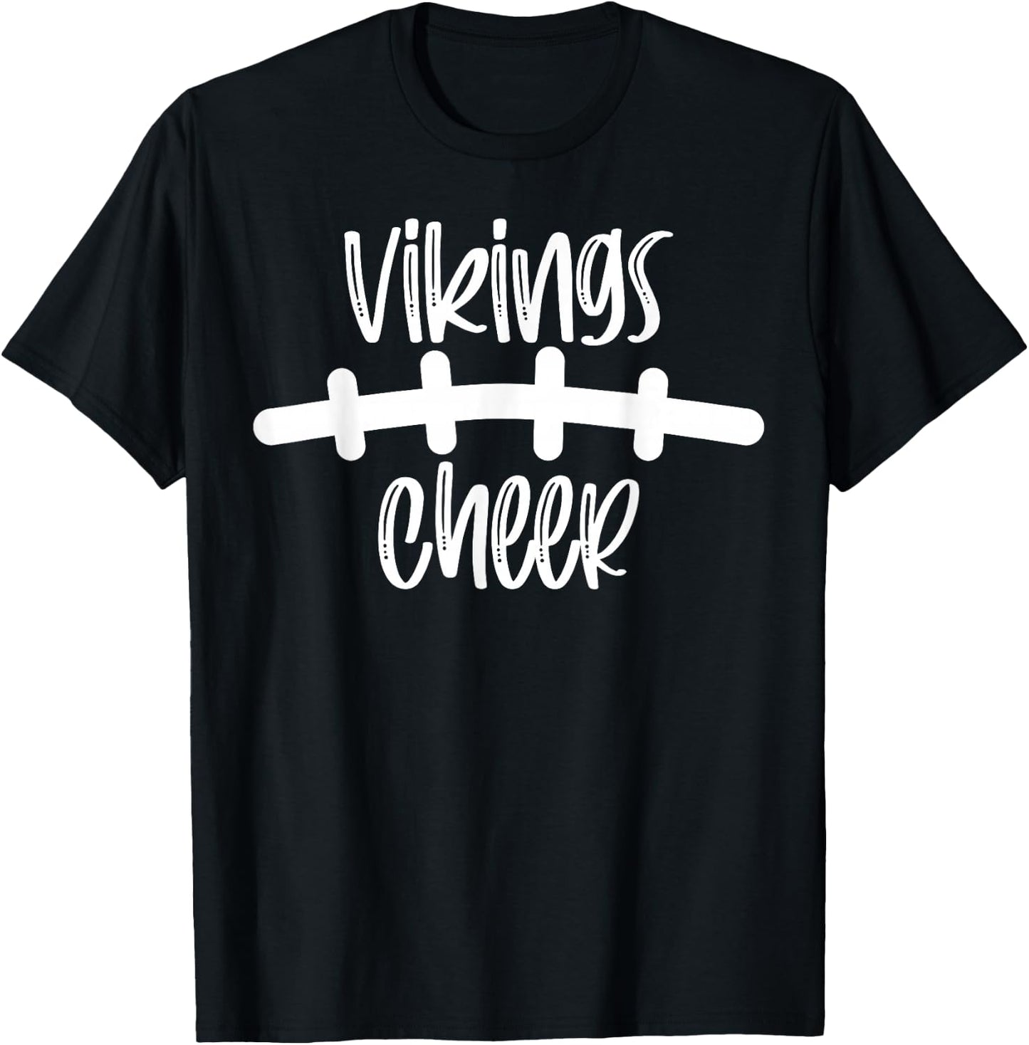 Vikings Cheer School Spirit Football Team Mascot Game Night T-Shirt - T-Shirt | Black