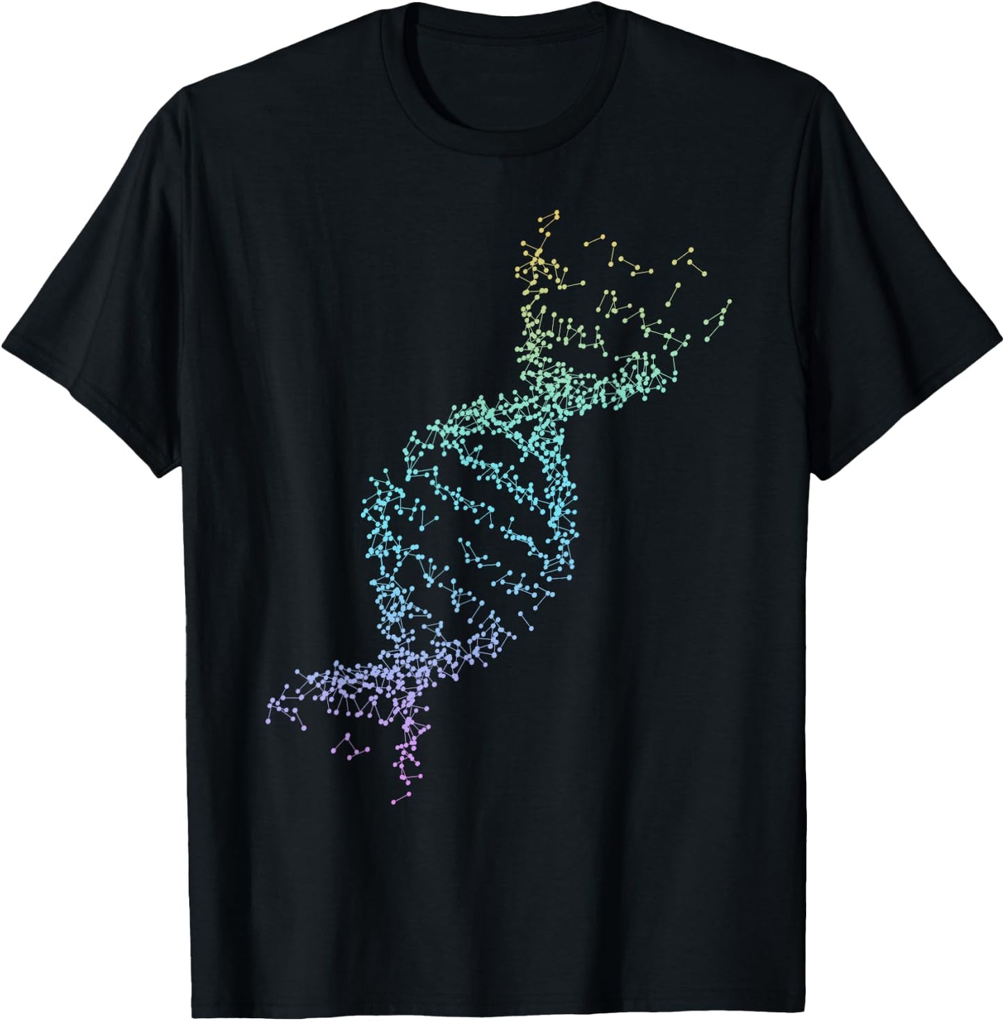 Nerdy Science 2021 DNA Double Helix Women Men Professor Funny Teacher T-Shirt - T-Shirt | Black