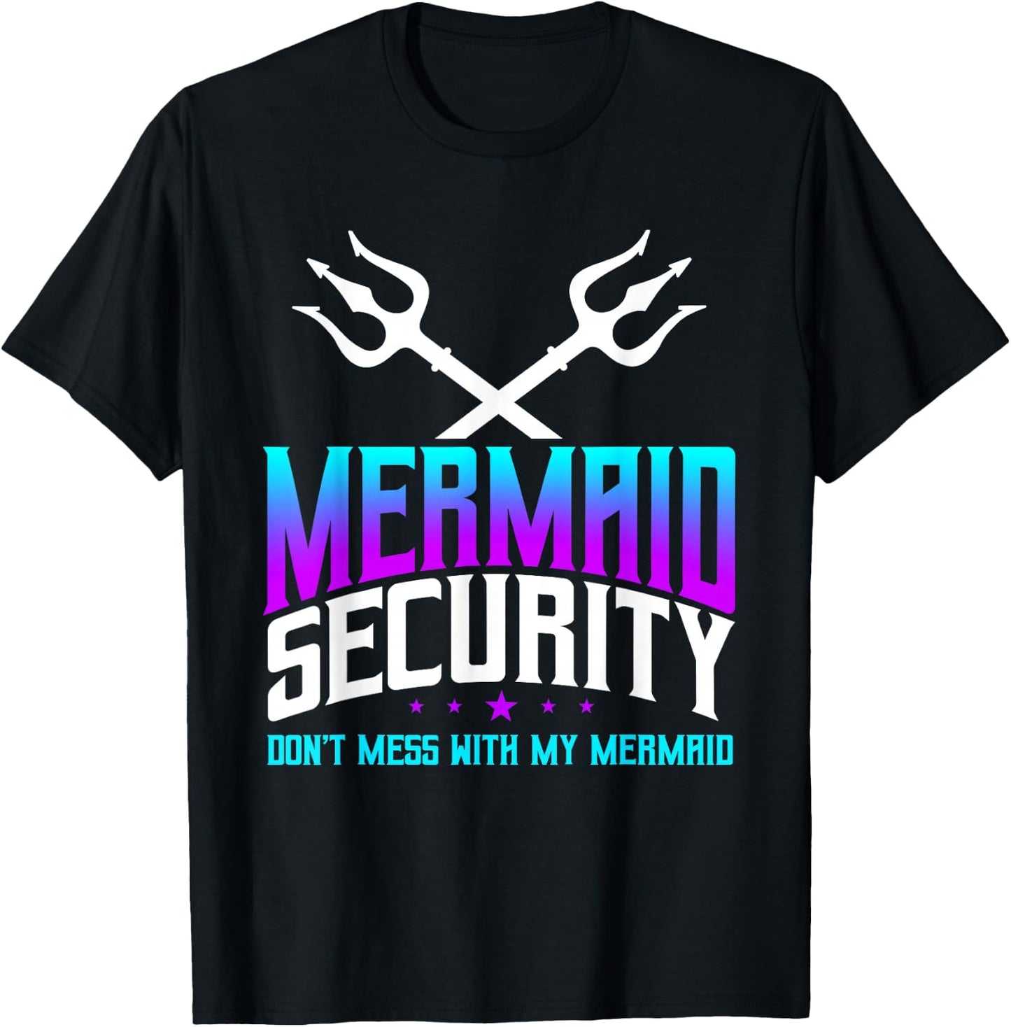 Mermaid Daddy Merdad Father's Day Merman Dad Papa Merfolk Small T-Shirt - T-Shirt | Black