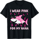 Shark I Wear Pink For My Nana Breast Cancer Kids Boy T-Shirt - T-Shirt | Black
