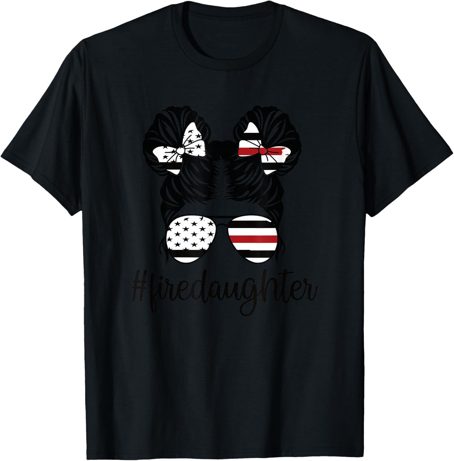Proud Firefighter Daughter Of A Fireman Daughter T-Shirt - T-Shirt | Black