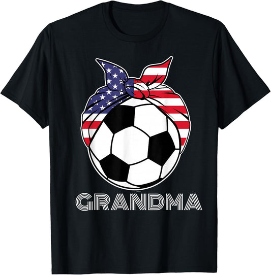 Grandma Gear Nana Grammy Nanny Mamaw Soccer Grandmother T-Shirt - T-Shirt | Black