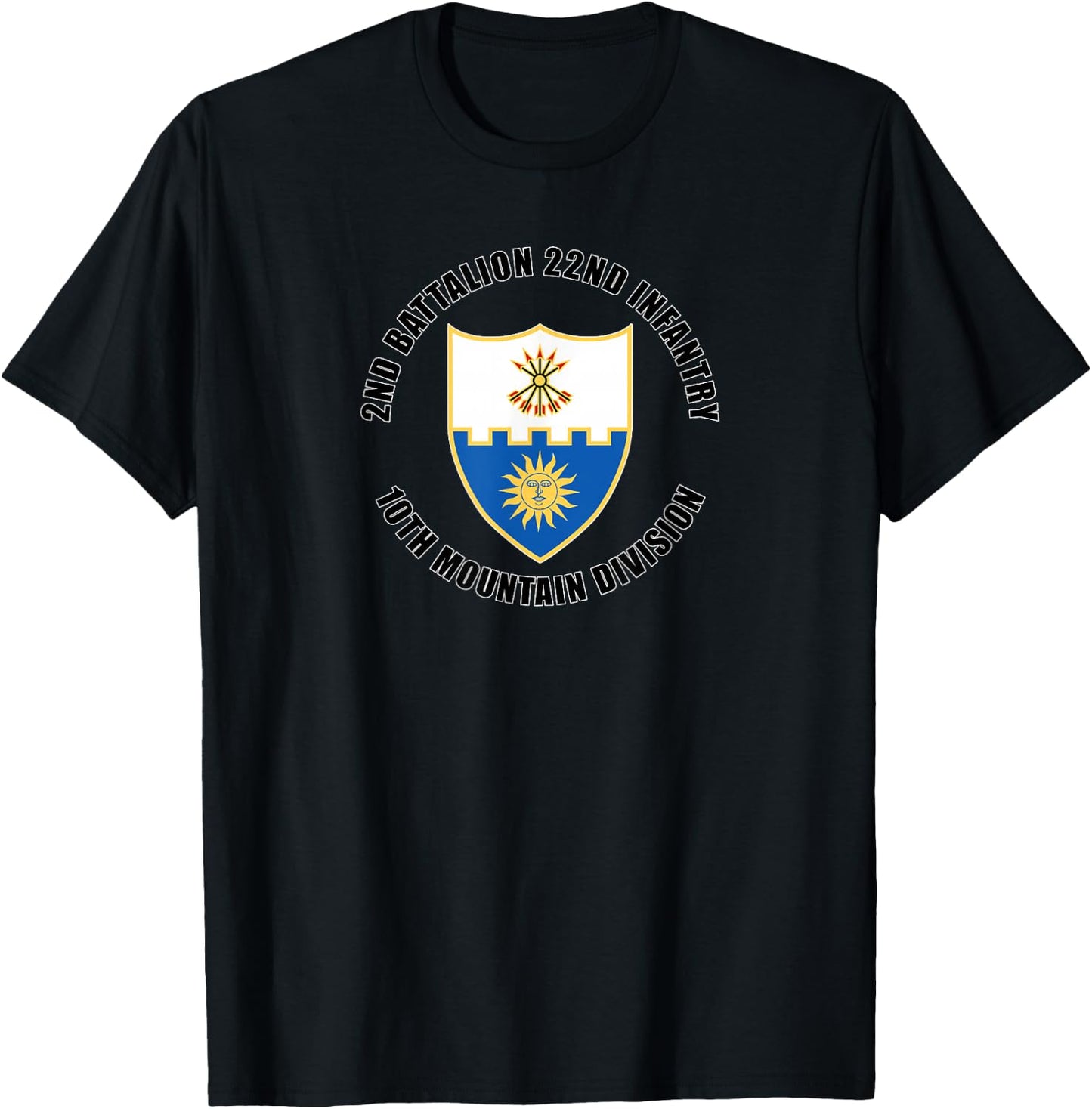 2nd Battalion 22nd Infantry 10th Mountain Division Veteran T-Shirt - T-Shirt | Black