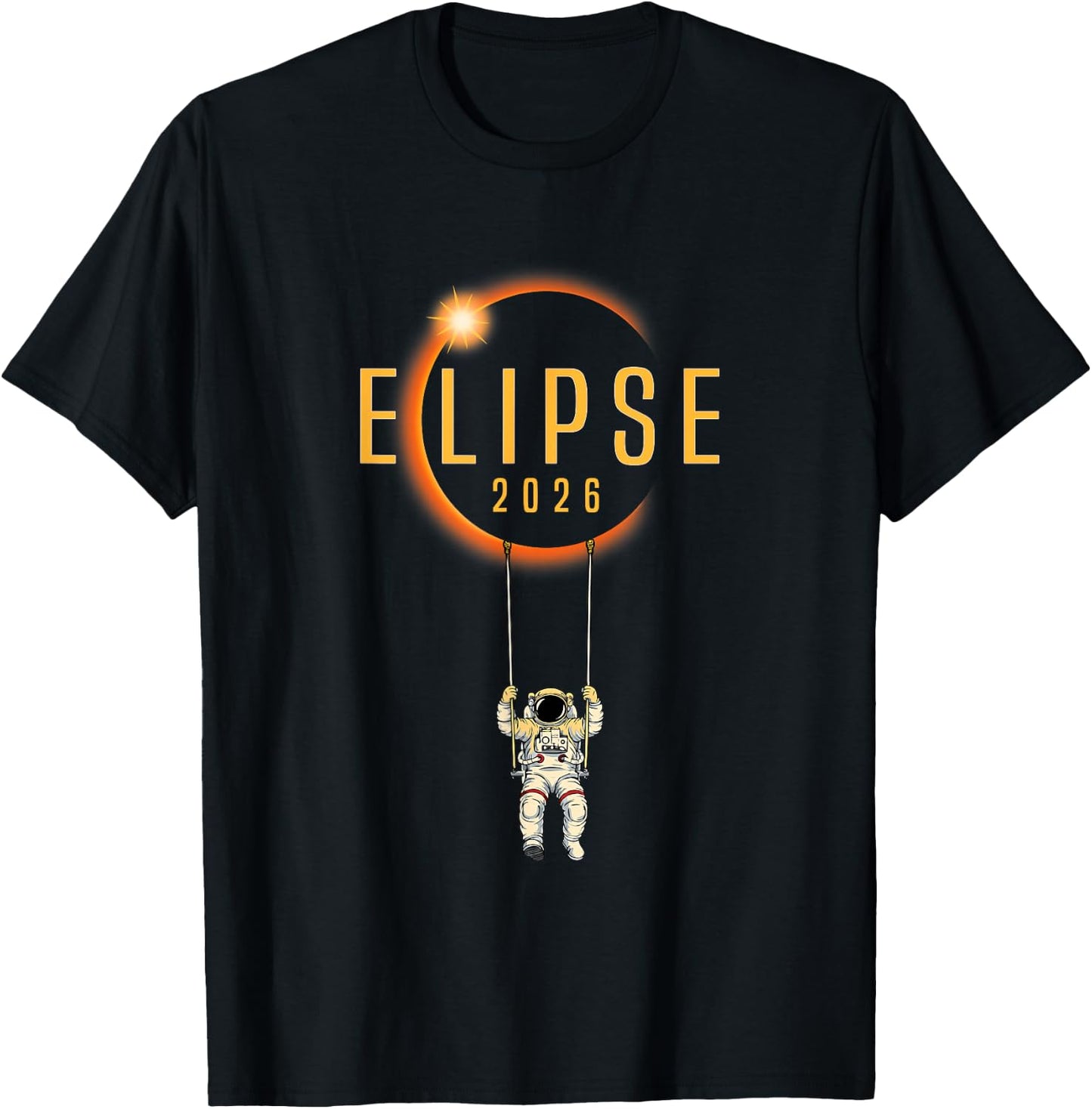 Solar Eclipse 2026 Astronaut Total Solar-Eclipse 26 T-Shirt - T-Shirt | Black