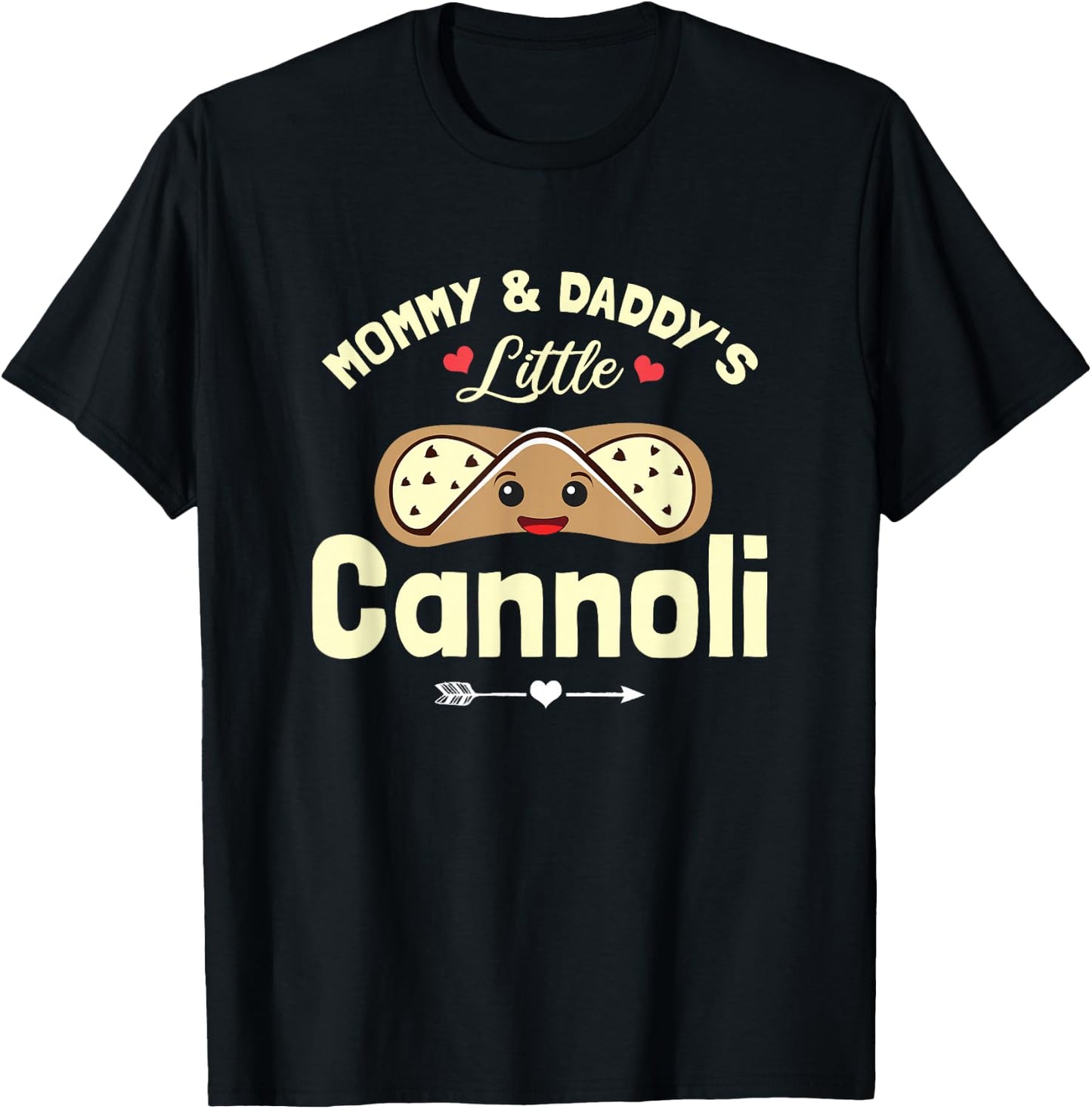 Mommy and Daddy's Little Cannoli Funny Toddler Italian Baby T-Shirt - T-Shirt | Black