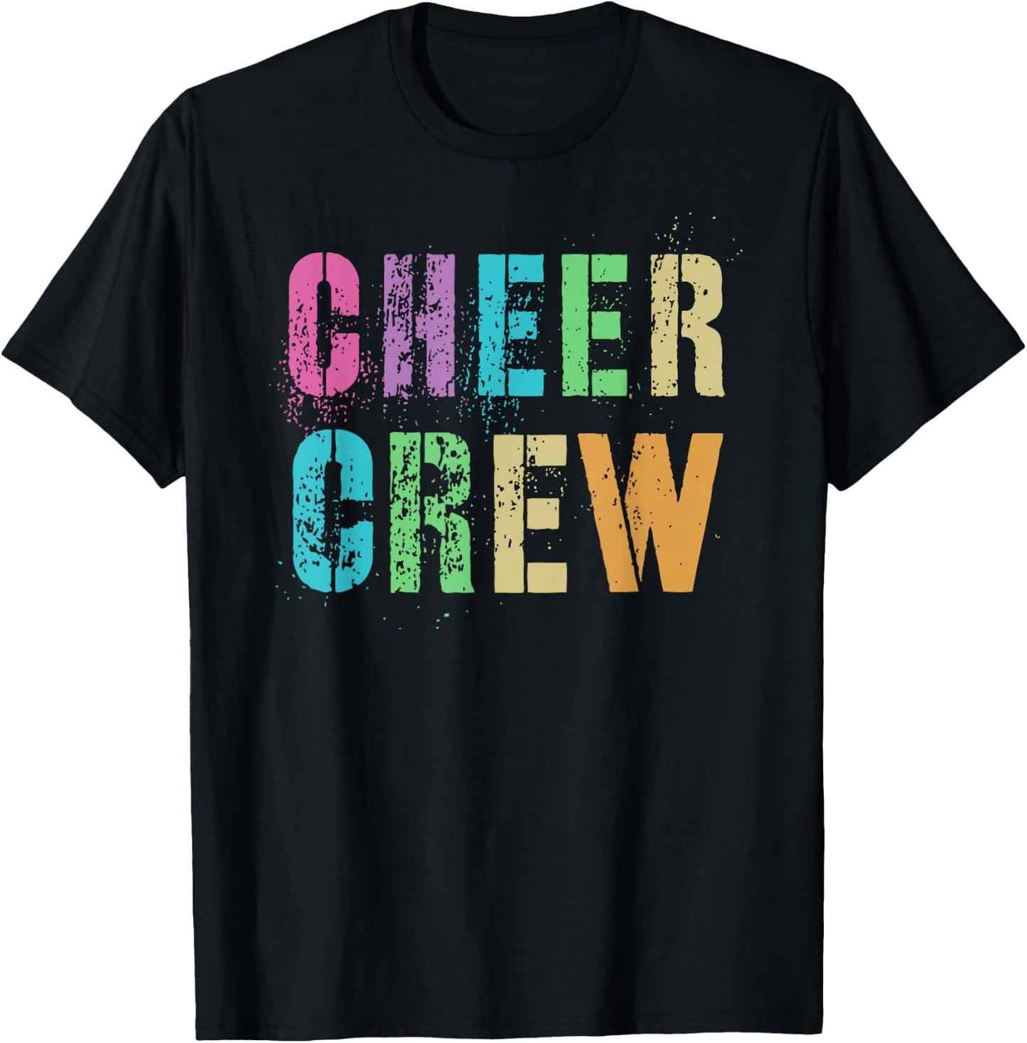 CHEER CREW Cheerleading Team Cheerleader Squad T-Shirt - T-Shirt | Black