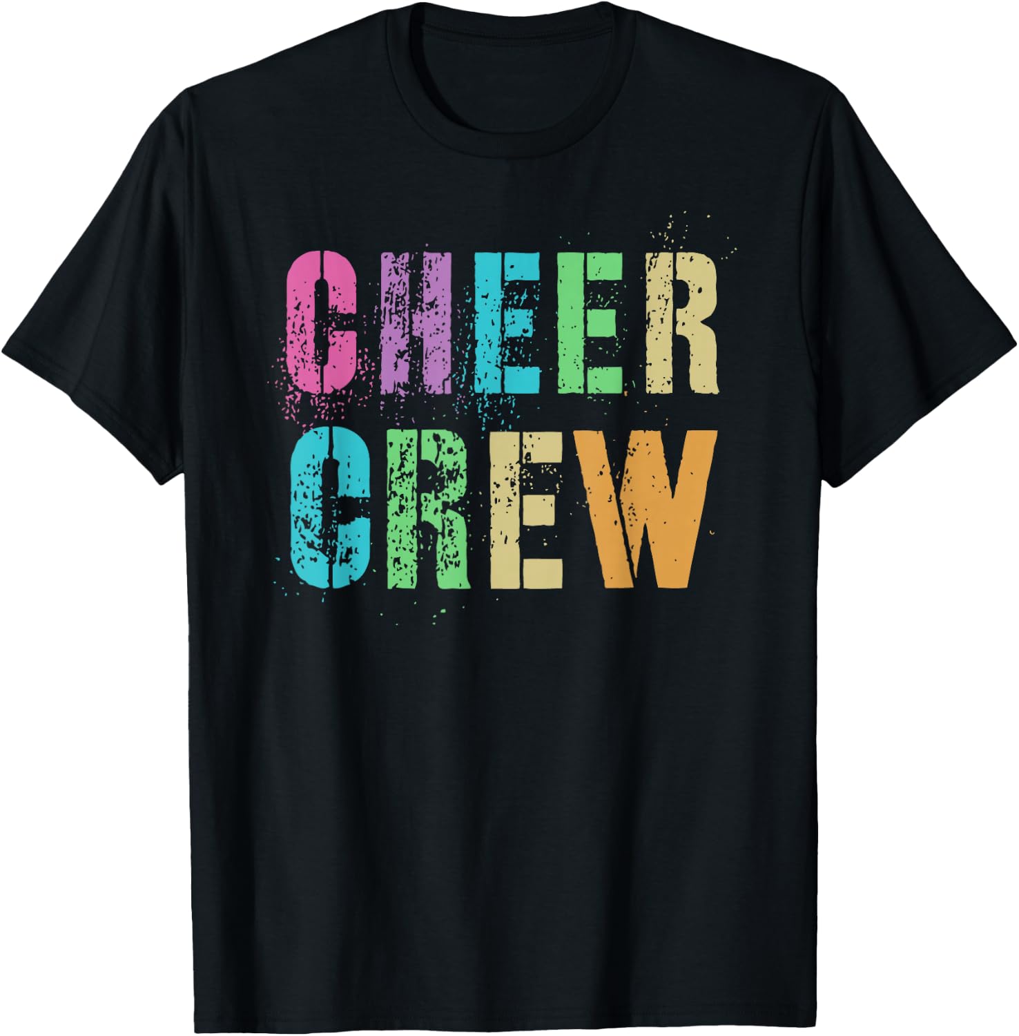 CHEER CREW Cheerleading Team Cheerleader Squad T-Shirt - T-Shirt | Black